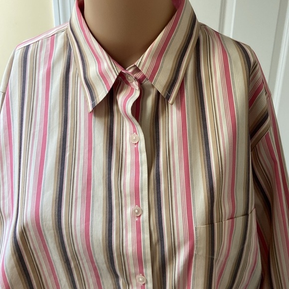 Jones New York striped long sleeve blouse size 2X - Picture 2 of 14